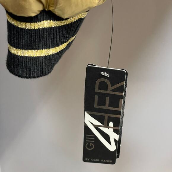 Cincinnati Bengals G-III 4Her Gold Metallic Puffer Jacket - Picture 5 of 5